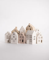 Poem LED standing porcelain house white - Small