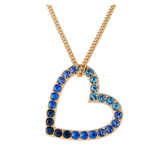Blue Ombre Heart Necklace
