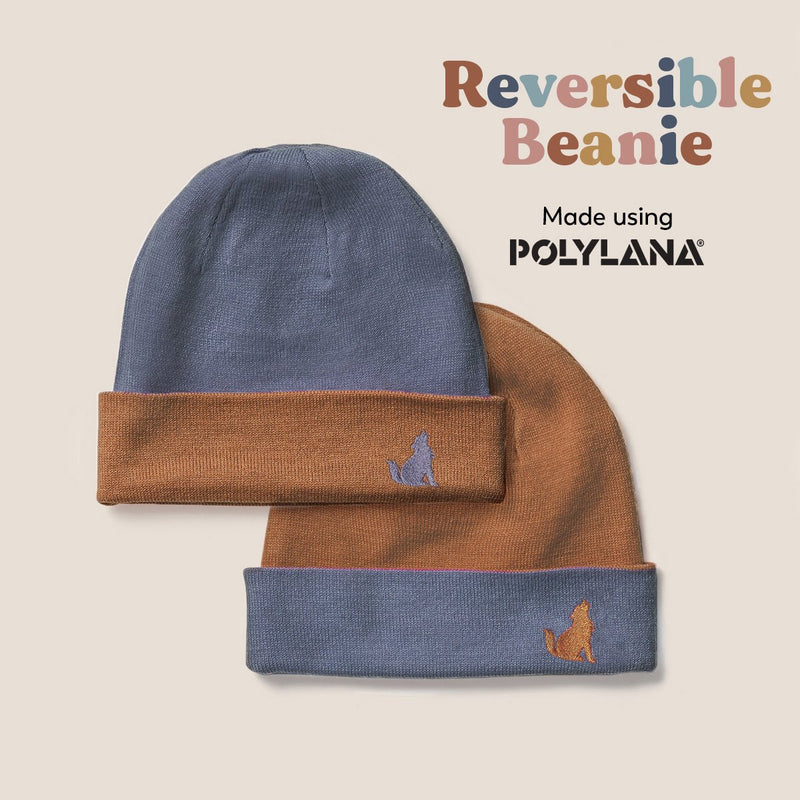 Reversible Beanie Indigo/Rust