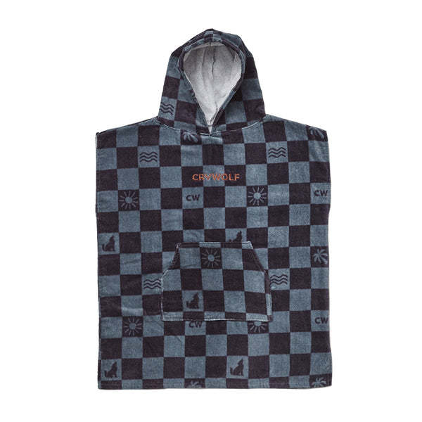 Hooded Towel - Blue Checkered