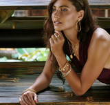 Double Pearl Ring Gold