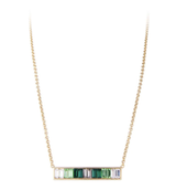 Green Ombre Bar Necklace