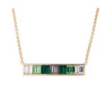 Green Ombre Bar Necklace