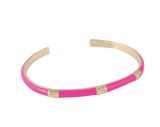 Hot Pink Enamel Deco Cuff