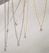 Outline Initial A-Z (sterling silver)