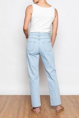 Cronulla Straight Leg Jean Bleach Wash Blue