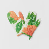 Hibiscus Coral Oven Mitts - Set of 2