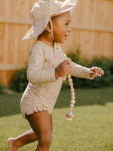 Sun Hat - Apricot Floral