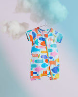 Rainbow Reef Short Sleeve Zip Suit