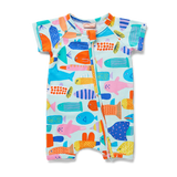 Rainbow Reef Short Sleeve Zip Suit