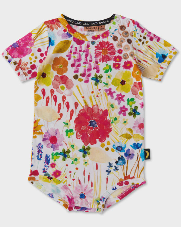 Field of Dreams In colour Organic Cotton Short Sleeve Romper