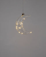 Lumi led hanging glass moon