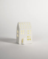 Poem LED standing porcelain house white - Small