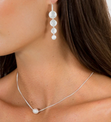 Pearl Teardrop Necklace Silver