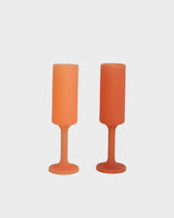 Terra + Peach | Seff | Silicone Unbreakable Champagne Flute