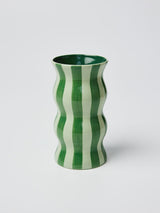Palma Vase Tonal Green Stripe