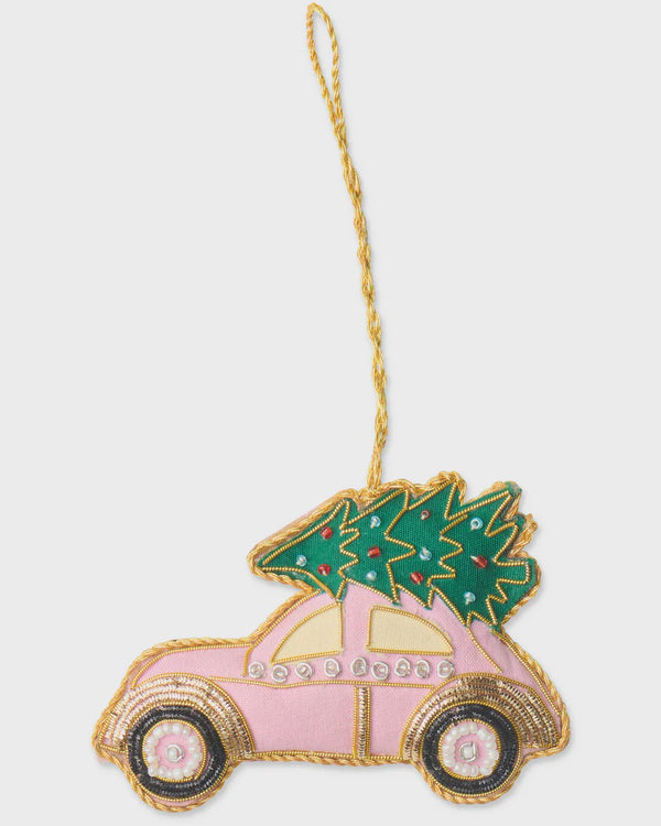 Festive Pink Car Decoration