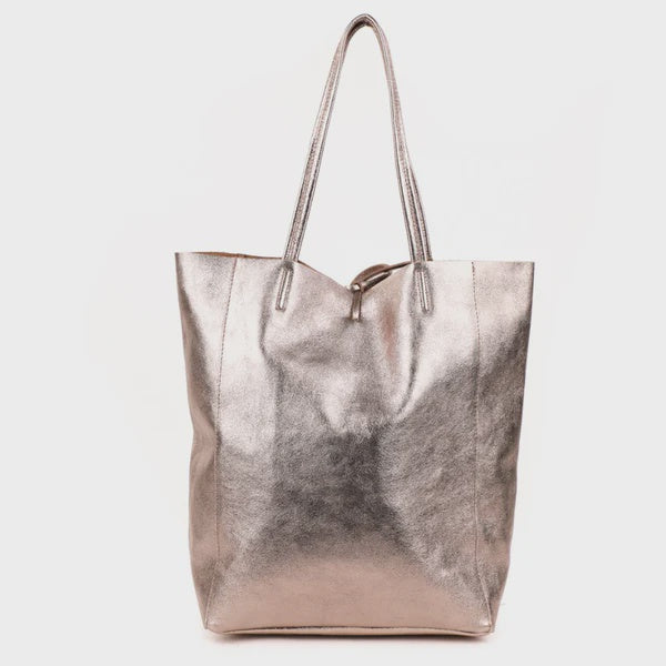 Large Tote Metallic Champagne