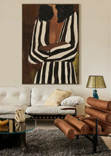 Linear Lady Framed Canvas