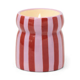 Cabana 6.5oz Red/Pink Striped Cabana w Lid - Pink Peppermint