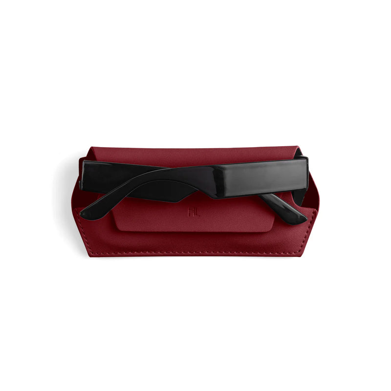 Fox and Leo glasses case - Burgundy