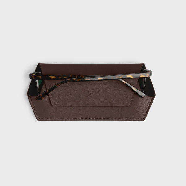 Fox and Leo glasses case - Chocolate