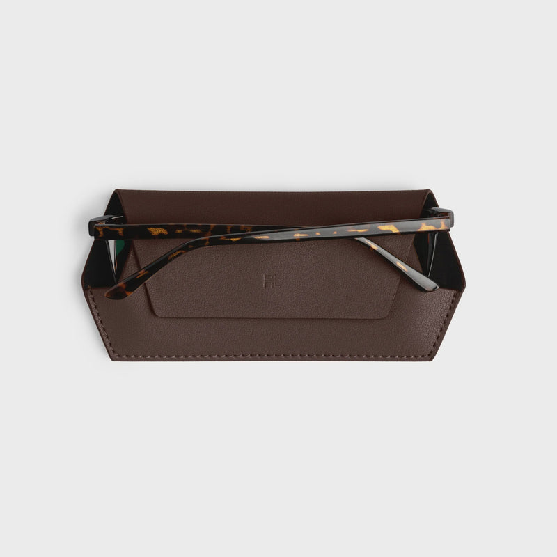 Fox and Leo glasses case - Chocolate
