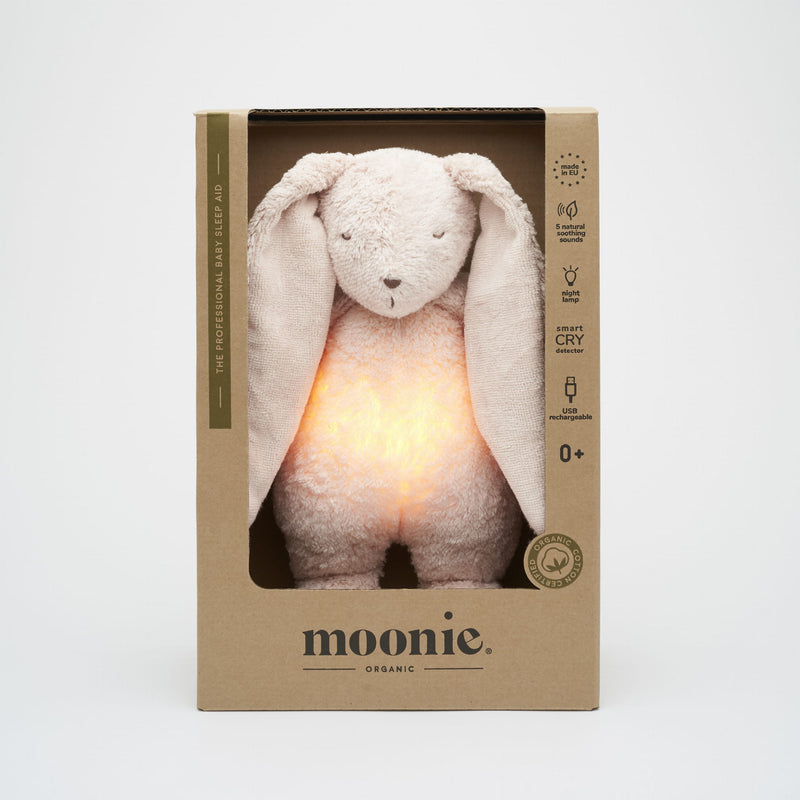 Moonie 2.0 - Rose The Organic Humming Bunny with Lamp