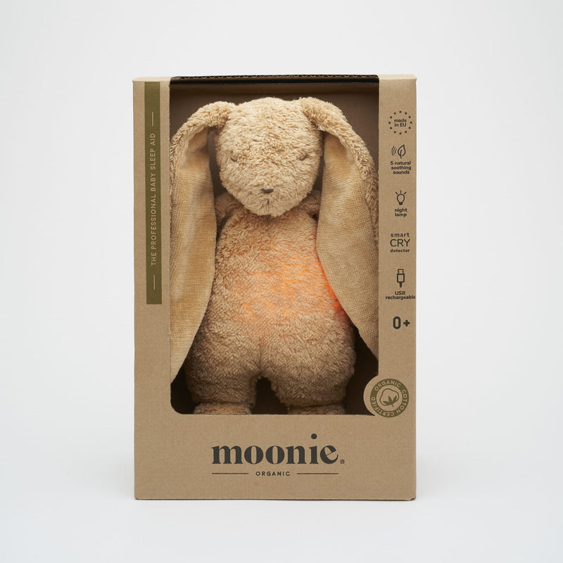 Moonie 2.0 - Cappuccino The Organic Humming Bunny with Lamp