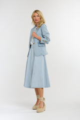 Denim Blazer - Ice Blue