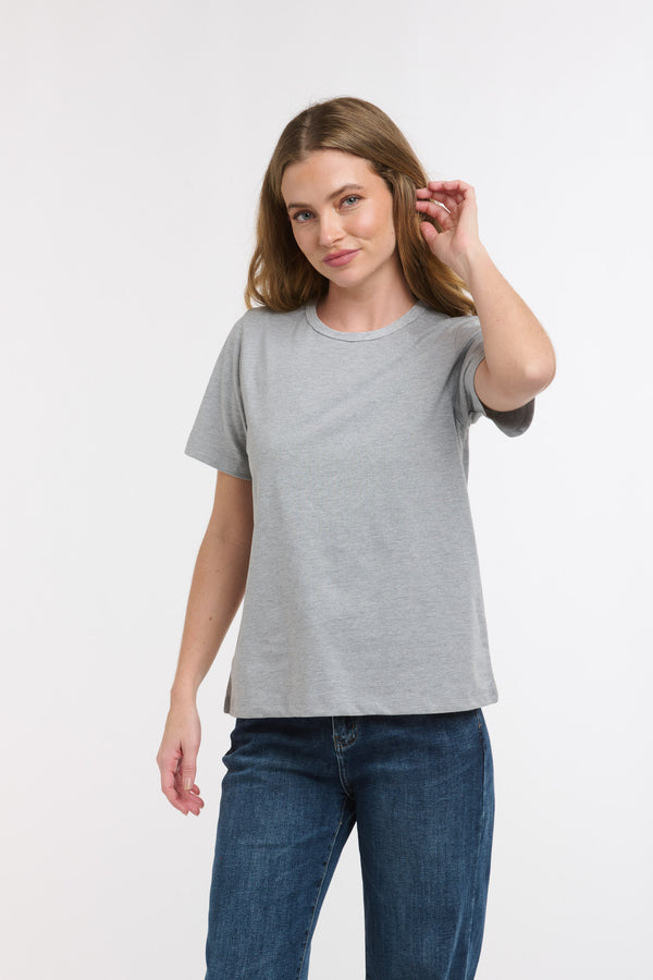 Crew Neck Tee - Grey