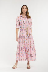 Ladies Who Lunch Dress - People Print Pink