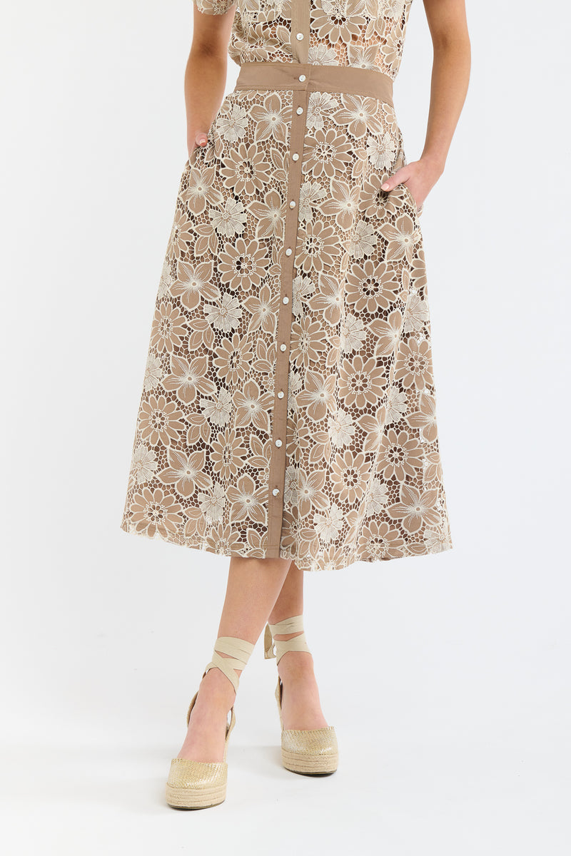 Daphne Skirt - Coffee