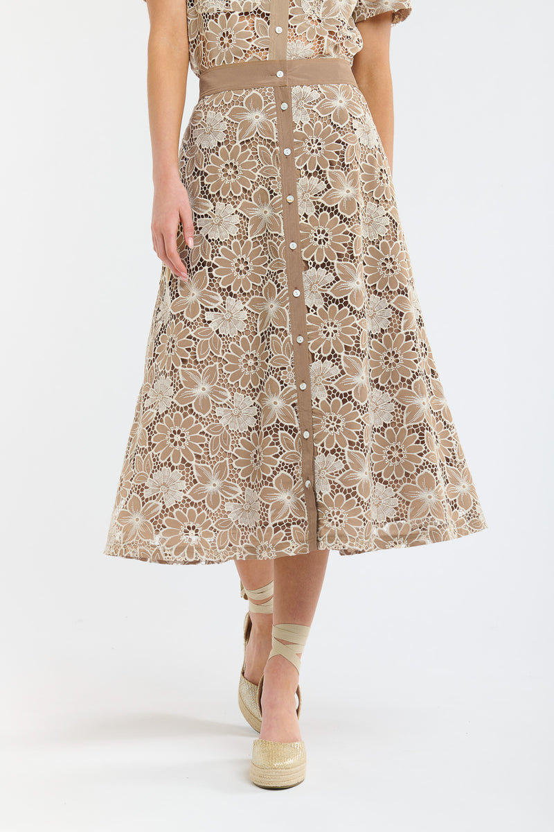 Daphne Skirt - Coffee