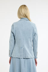 Denim Blazer - Ice Blue