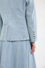 Denim Blazer - Ice Blue