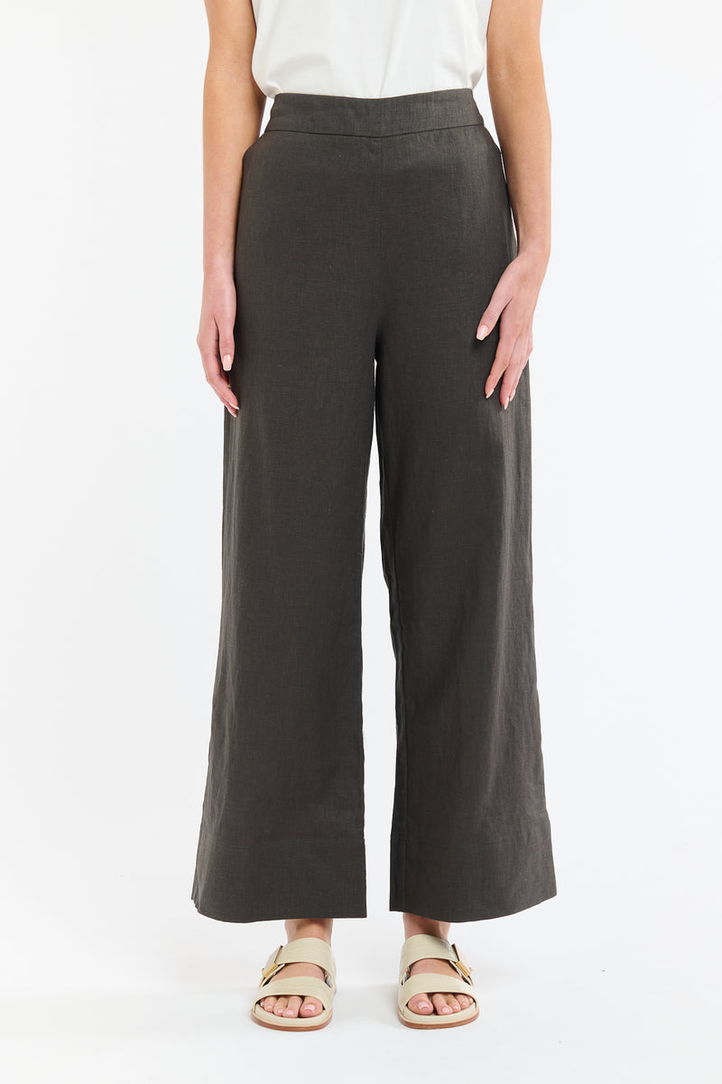 Paradise Linen Pant - Carob