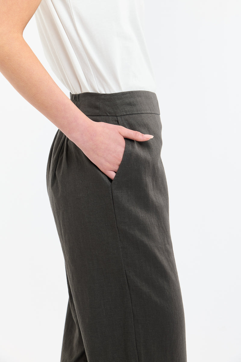 Paradise Linen Pant - Carob