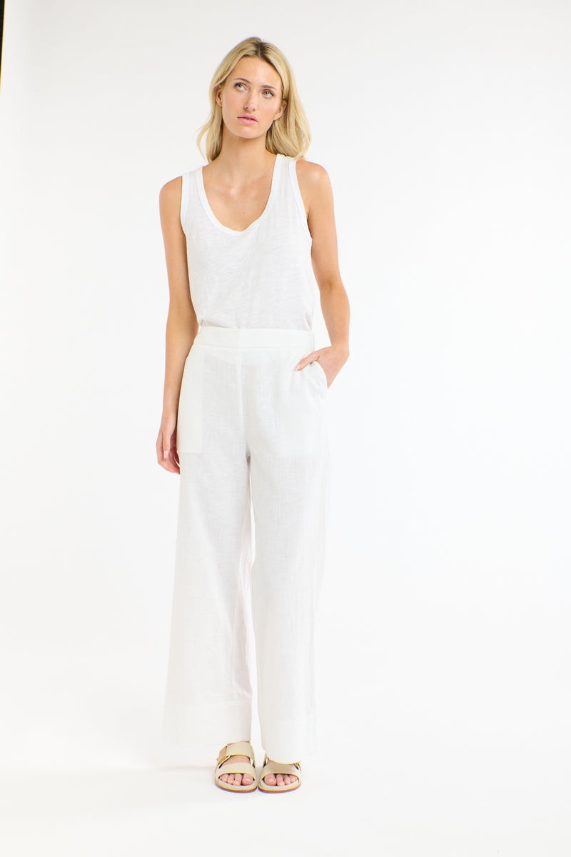 Paradise Linen Pant - White