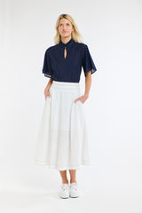 Dakota Denim Skirt - White