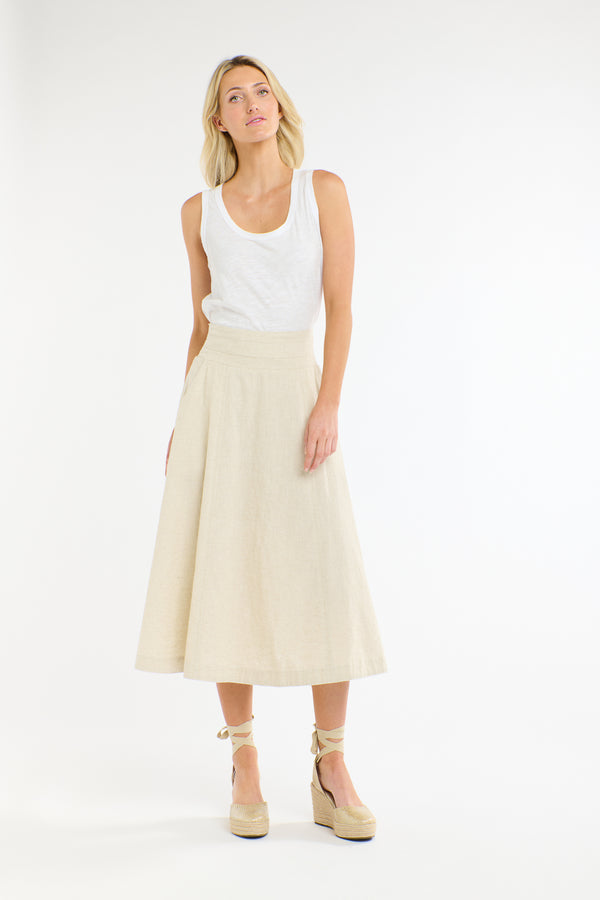 Dakota Denim Skirt - Natural