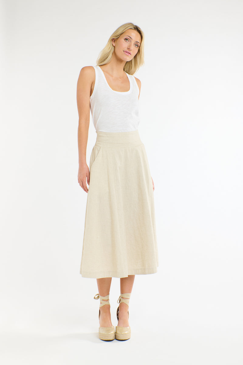 Dakota Denim Skirt - Natural