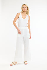 Paradise Linen Pant - White