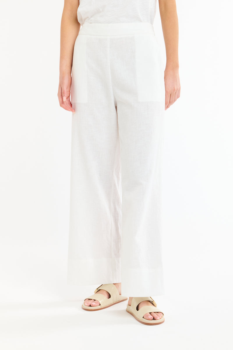 Paradise Linen Pant - White