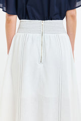 Dakota Denim Skirt - White