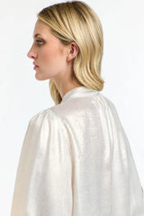 Summer Pussy Bow Top - Champagne