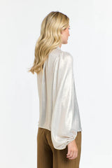Summer Pussy Bow Top - Champagne