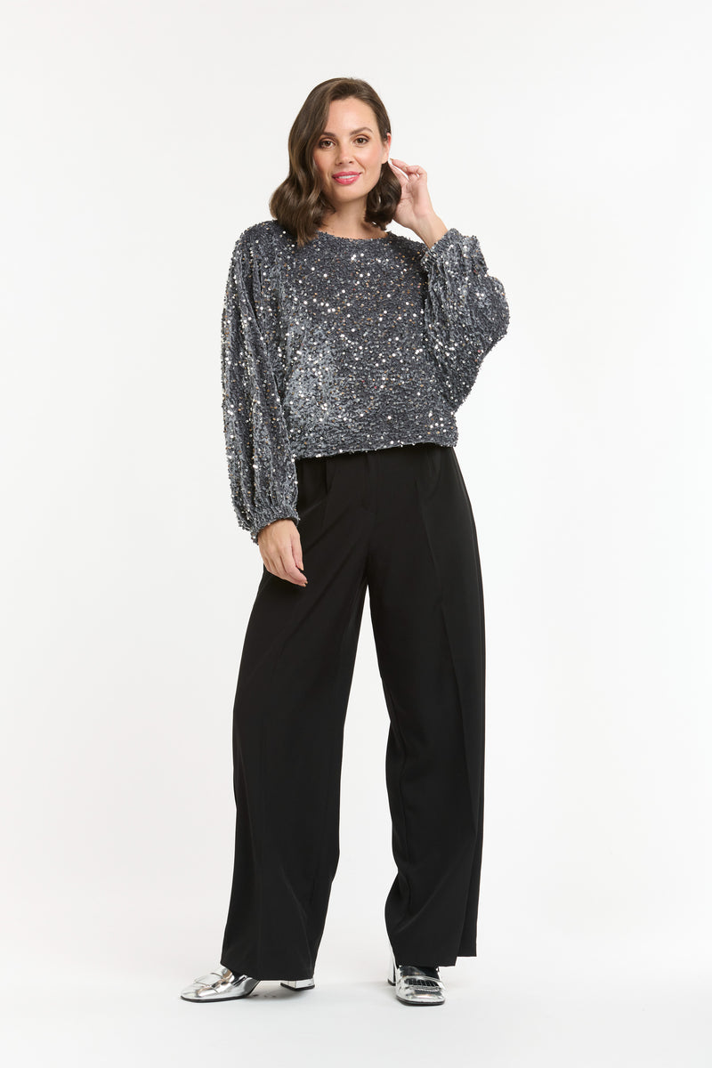 Sequin Top - Grey