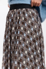 Westwood Check Skirt - Blue/Brown