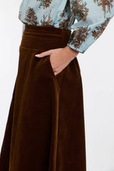 Dakota Cord Skirt - Brandy